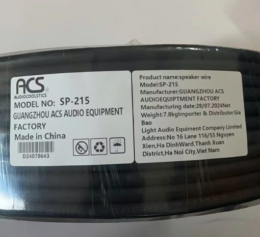 Cáp loa chống nhiễu 2 lõi 2x1.5mm² ACS SP-215 | Sản phẩm chính hãng